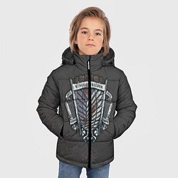 Куртка зимняя для мальчика Атака на титанов, цвет: 3D-черный — фото 2