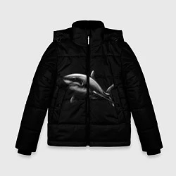 Куртка зимняя для мальчика Акула, цвет: 3D-черный