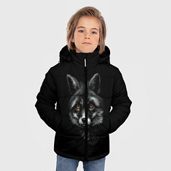 Куртка зимняя для мальчика Лиса, цвет: 3D-черный — фото 2