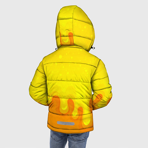 Зимняя куртка для мальчика Among Us Желток / 3D-Светло-серый – фото 4