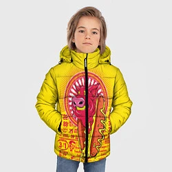 Куртка зимняя для мальчика Свиной фаст фуд, цвет: 3D-черный — фото 2