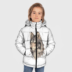 Куртка зимняя для мальчика Волк, цвет: 3D-черный — фото 2