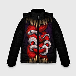 Куртка зимняя для мальчика Monster and snake, цвет: 3D-черный