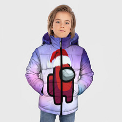 Куртка зимняя для мальчика Новогодний Among us, цвет: 3D-черный — фото 2