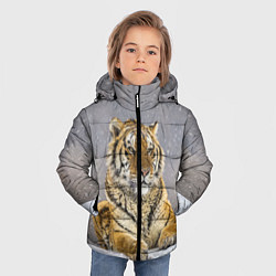 Куртка зимняя для мальчика ТИГР ЗИМОЙ, цвет: 3D-черный — фото 2