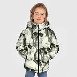 Куртка зимняя для мальчика Черепа 4 вариант, цвет: 3D-черный — фото 2