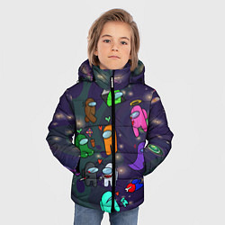 Куртка зимняя для мальчика Among Us, цвет: 3D-светло-серый — фото 2