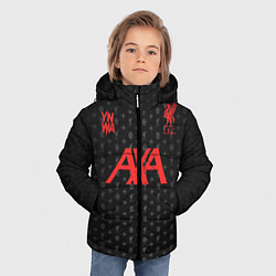 Куртка зимняя для мальчика LIVERPOOL разминочная 2021, цвет: 3D-черный — фото 2