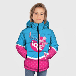 Куртка зимняя для мальчика Стич, цвет: 3D-черный — фото 2
