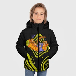 Куртка зимняя для мальчика Много Стичей, цвет: 3D-черный — фото 2