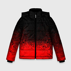 Куртка зимняя для мальчика КРАСНО-ЧЕРНЫЙ ГРАДИЕНТ, цвет: 3D-черный