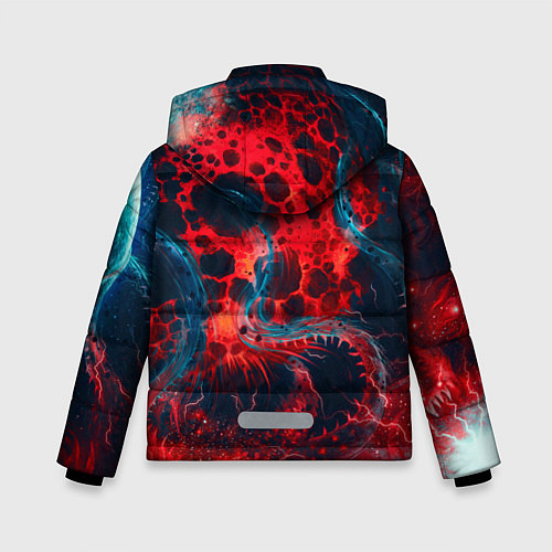Зимняя куртка для мальчика Гигантский космический монстр / 3D-Красный – фото 2