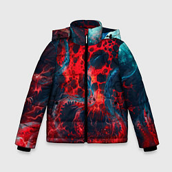 Куртка зимняя для мальчика Гигантский космический монстр, цвет: 3D-красный