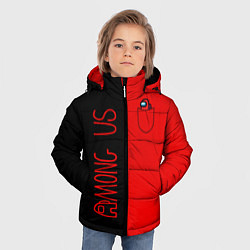 Куртка зимняя для мальчика Among Us В кармашке, цвет: 3D-светло-серый — фото 2