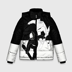 Куртка зимняя для мальчика Сноубордисты, цвет: 3D-светло-серый