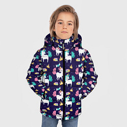 Куртка зимняя для мальчика Unicorn pattern, цвет: 3D-черный — фото 2