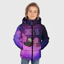 Куртка зимняя для мальчика Among Us Love Z, цвет: 3D-черный — фото 2