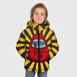 Куртка зимняя для мальчика Among Us RED Z, цвет: 3D-светло-серый — фото 2