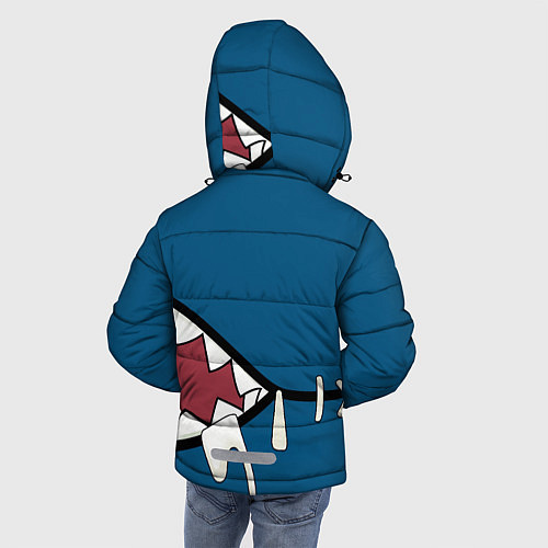 Зимняя куртка для мальчика Акула gawr gura / 3D-Светло-серый – фото 4