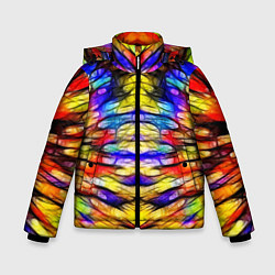 Куртка зимняя для мальчика Батик Краски, цвет: 3D-черный