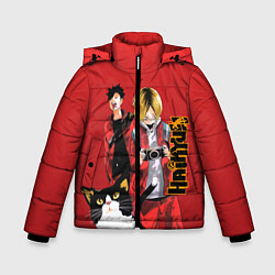 Куртка зимняя для мальчика Haikyu!!!, цвет: 3D-черный