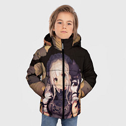 Куртка зимняя для мальчика Аниме Девушка, цвет: 3D-черный — фото 2