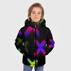 Куртка зимняя для мальчика Крестики, цвет: 3D-черный — фото 2