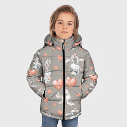 Куртка зимняя для мальчика Влюбленные, цвет: 3D-светло-серый — фото 2