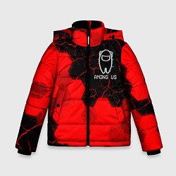Куртка зимняя для мальчика AMONG US АМОНГ АС, цвет: 3D-светло-серый