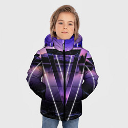 Куртка зимняя для мальчика ОЗЕРО, цвет: 3D-черный — фото 2