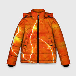 Куртка зимняя для мальчика Молния, цвет: 3D-красный