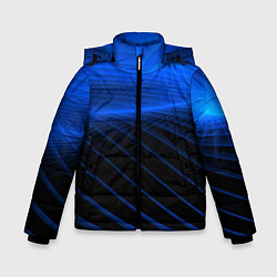 Куртка зимняя для мальчика Неоновые лучи, цвет: 3D-черный