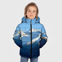 Куртка зимняя для мальчика Снежные горы, цвет: 3D-черный — фото 2