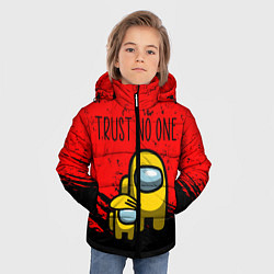 Куртка зимняя для мальчика AMONG US - НЕ ВЕРЬ НИКОМУ, цвет: 3D-светло-серый — фото 2