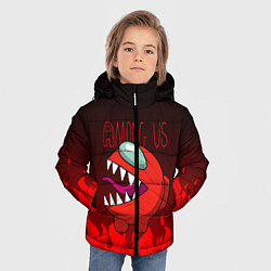 Куртка зимняя для мальчика Among Us Z, цвет: 3D-черный — фото 2