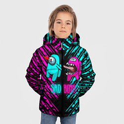 Куртка зимняя для мальчика Among us sad boys, цвет: 3D-черный — фото 2