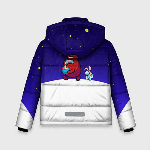 Зимняя куртка для мальчика Among us наша версия / 3D-Красный – фото 2