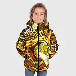 Куртка зимняя для мальчика CS GO DRAGON LORE, цвет: 3D-светло-серый — фото 2