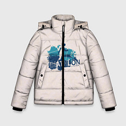 Куртка зимняя для мальчика Биатлон, цвет: 3D-черный