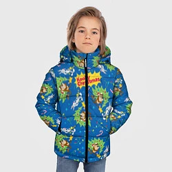 Куртка зимняя для мальчика Kooky Christmas, цвет: 3D-черный — фото 2
