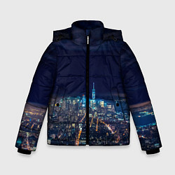 Зимняя куртка для мальчика Ночной город