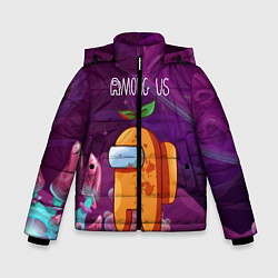 Куртка зимняя для мальчика Among Us Космос, цвет: 3D-черный
