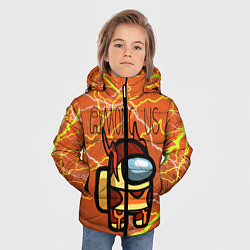Куртка зимняя для мальчика Among Us Lightning Z, цвет: 3D-светло-серый — фото 2