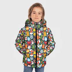 Куртка зимняя для мальчика Новый Год, цвет: 3D-черный — фото 2