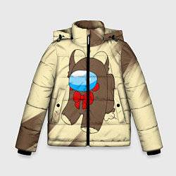 Куртка зимняя для мальчика AMONG US - Мишка, цвет: 3D-черный