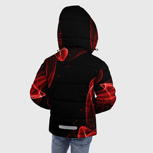 Зимняя куртка для мальчика AMONG US - КРАСНЫЙ / 3D-Светло-серый – фото 4