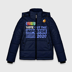 Куртка зимняя для мальчика Among Us Vote Out, цвет: 3D-черный