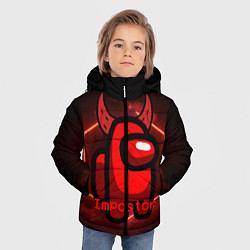 Куртка зимняя для мальчика AMONG US IMPOSTOR, цвет: 3D-красный — фото 2