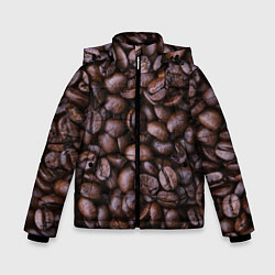 Куртка зимняя для мальчика Кофейные зёрна, цвет: 3D-черный