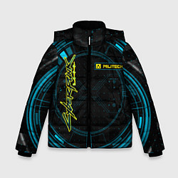 Куртка зимняя для мальчика Cyberpunk Militech Corporation, цвет: 3D-черный